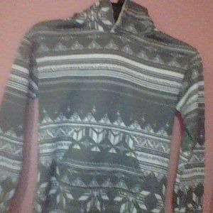 Grey print hoodie!